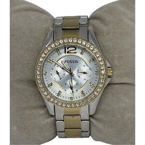 Fossil watch Works! ES3204 ‘Riley’ Women’s multifunctional 2tone water resistant